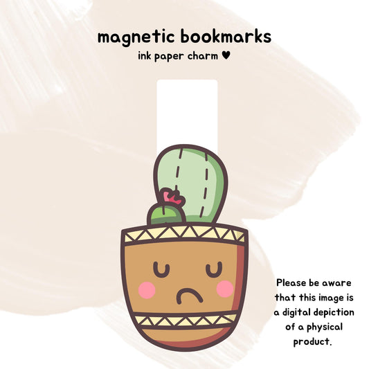 Cacti Magnetic Bookmark. House Plants. Book Lovers. Bookish Gift