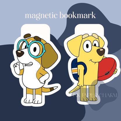 Magnetic Bookmarks: Bluey Character Set (Fun and Family Friendly)