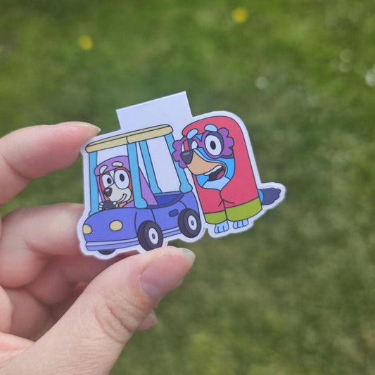 Bluey Magnetic Bookmark: Bingo & Bluey as Rita and Janet