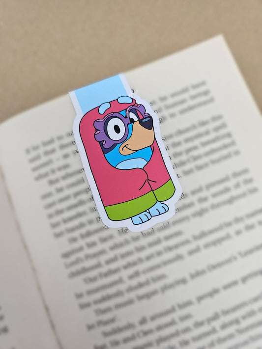 Bluey Magnetic Bookmark, Janet Costume, Colorful Cartoon (2.5in)