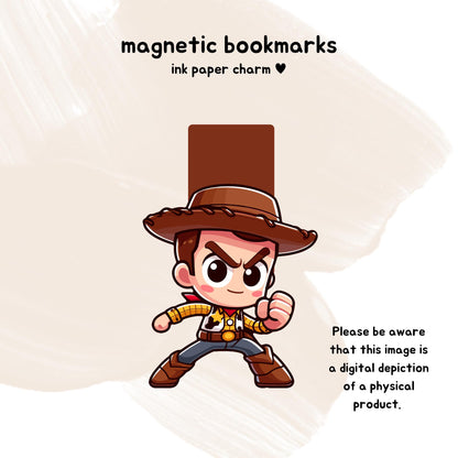 Sheriff Cowboy Magnetic Bookmark. Bookish Gift. Book Lover.