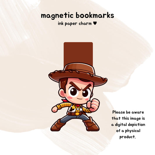 Sheriff Cowboy Magnetic Bookmark. Bookish Gift. Book Lover.
