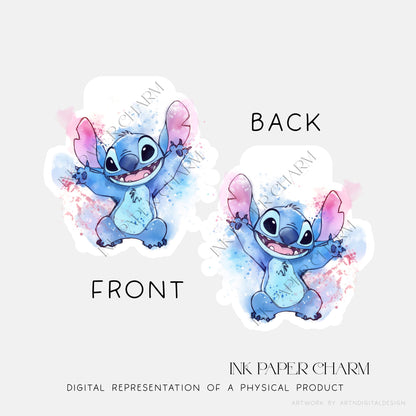 Stitch Magnetic Bookmark – Handmade Laminated Alien Gift