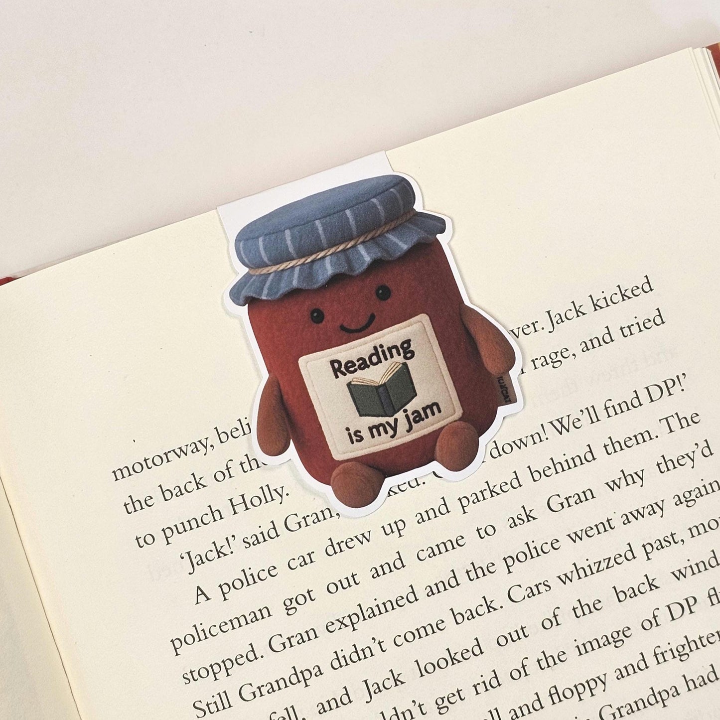 Reading Is My Jam Magnetic Bookmark: Jellycat-Inspired Bookish Gift