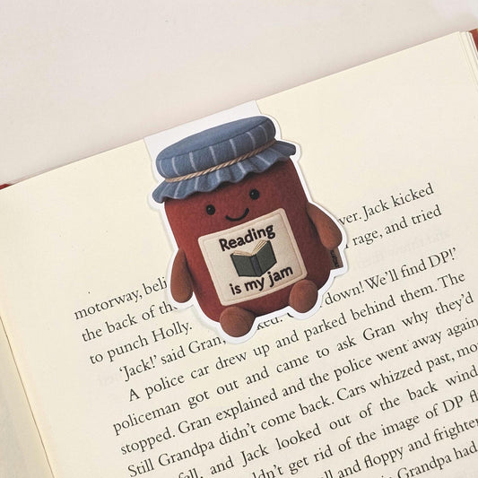 Reading Is My Jam Magnetic Bookmark: Jellycat-Inspired Bookish Gift