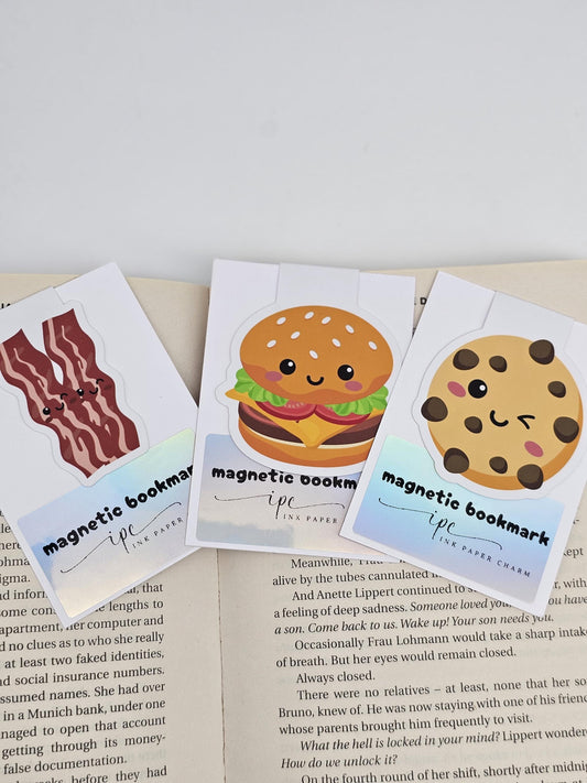 Handmade Magnetic Bookmark - Food Pairs, Bookish Gift