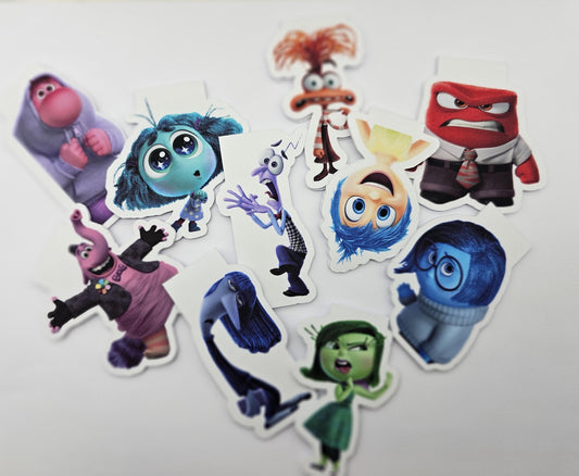 Inside Out Magnetic Bookmarks | Joy, Sadness, Fear, Anger & Disgust