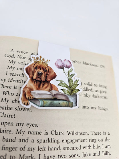 Dog Magnetic Bookmark: Handmade Book Lover Gift