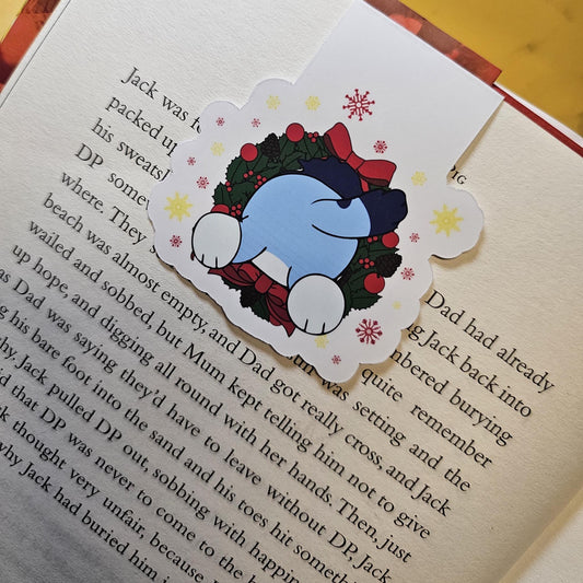 Christmas Bluey Magnetic Bookmark. Book Lover. Bookish Gift