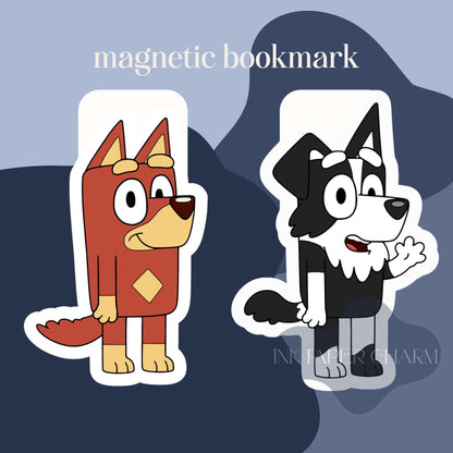 Magnetic Bookmarks: Bluey Character Set (Fun and Family Friendly)