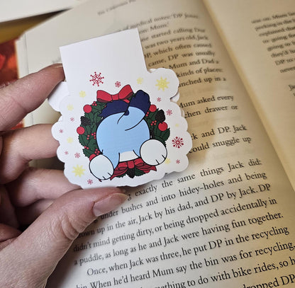 Christmas Bluey Magnetic Bookmark. Book Lover. Bookish Gift