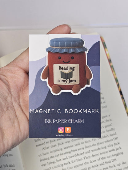 Reading Is My Jam Magnetic Bookmark: Jellycat-Inspired Bookish Gift