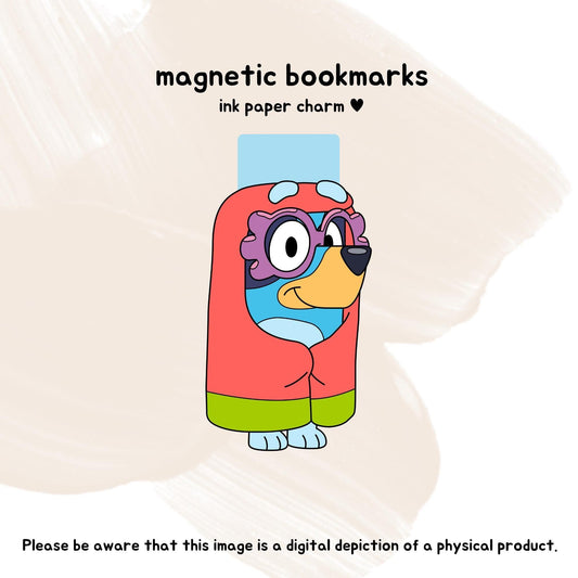 Bluey Magnetic Bookmark, Janet Costume, Colorful Cartoon (2.5in)