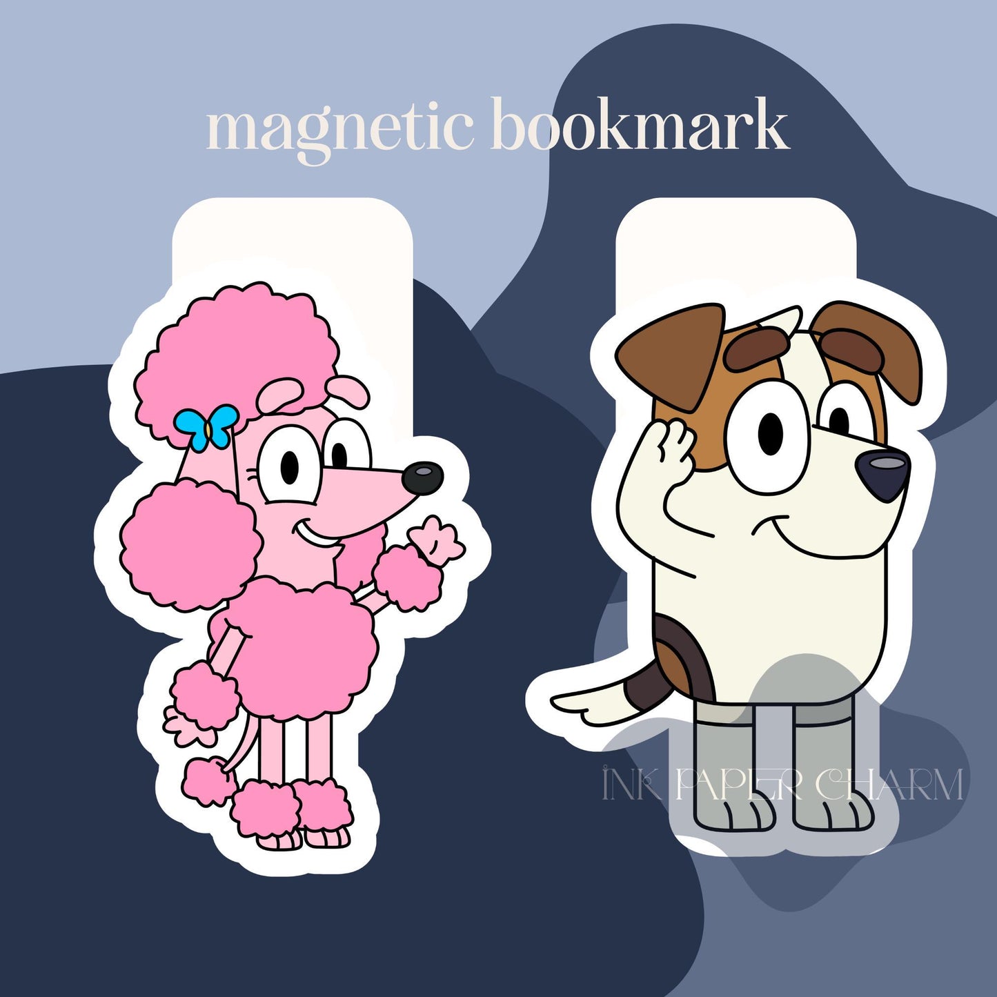 Magnetic Bookmarks: Bluey Character Set (Fun and Family Friendly)