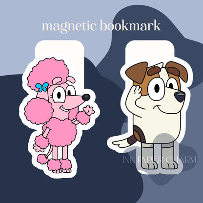 Magnetic Bookmarks: Bluey Character Set (Fun and Family Friendly)