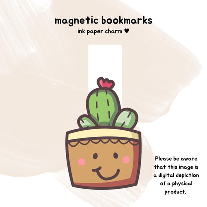 Cacti Magnetic Bookmark. House Plants. Book Lovers. Bookish Gift