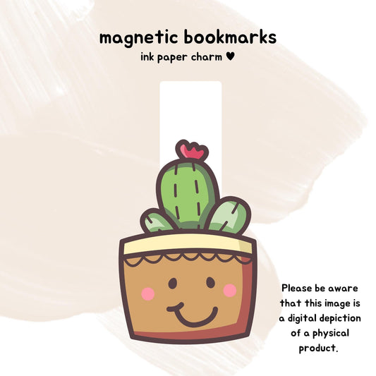 Cacti Magnetic Bookmark. House Plants. Book Lovers. Bookish Gift