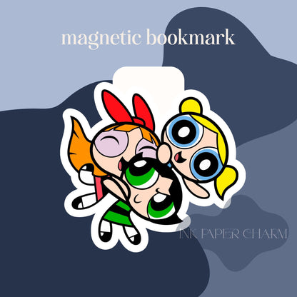 Powerpuff Girls Magnetic Bookmark: Nostalgic Cartoon Gift