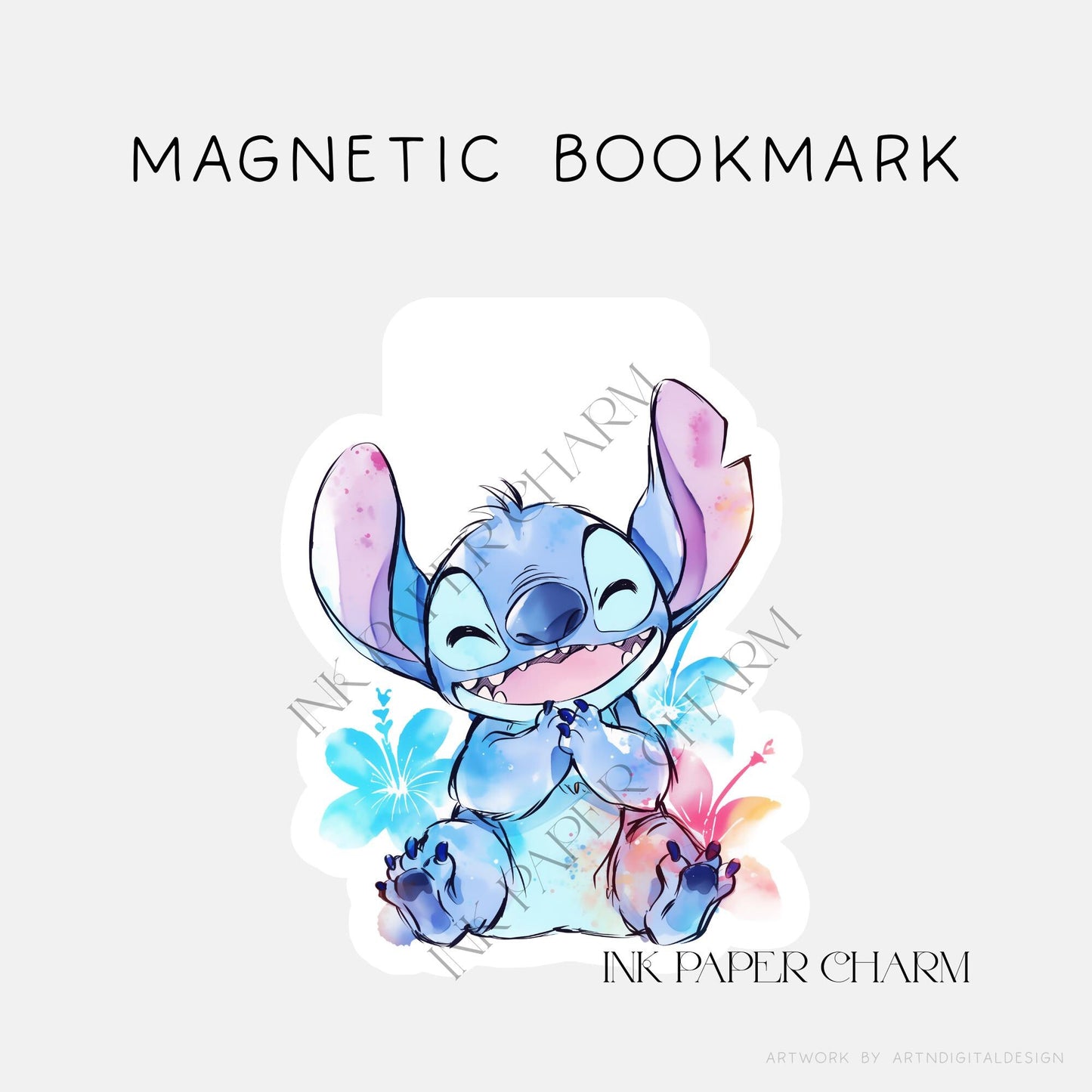 Stitch Magnetic Bookmark – Handmade Laminated Alien Gift