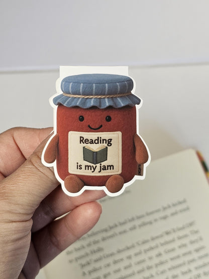 Reading Is My Jam Magnetic Bookmark: Jellycat-Inspired Bookish Gift