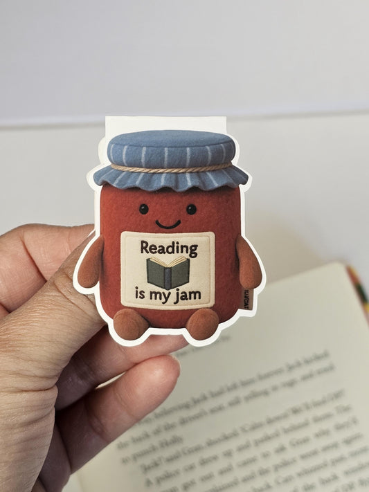 Reading Is My Jam Magnetic Bookmark: Jellycat-Inspired Bookish Gift