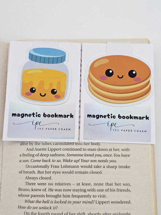 Handmade Magnetic Bookmark - Food Pairs, Bookish Gift