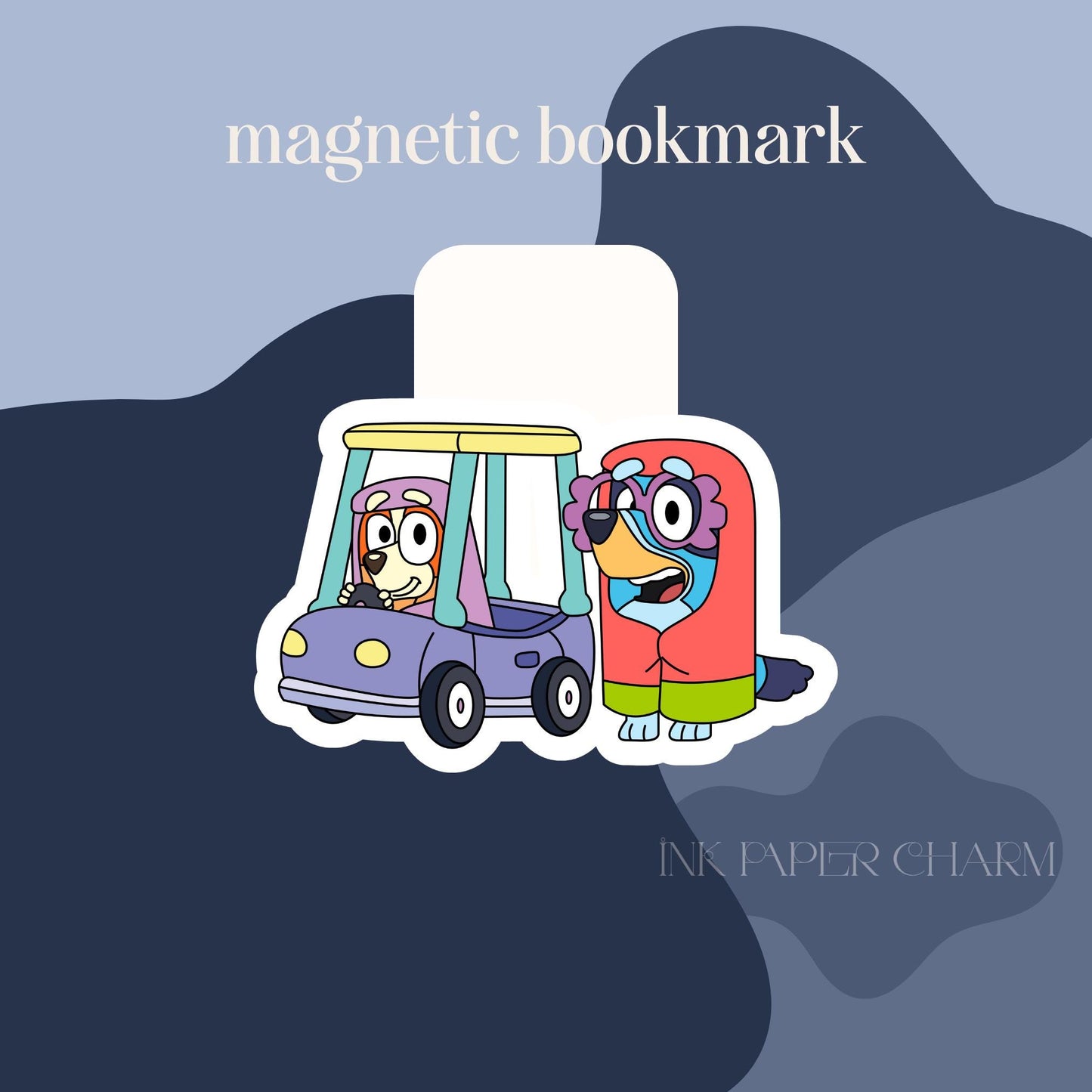 Bluey Magnetic Bookmark: Bingo & Bluey as Rita and Janet