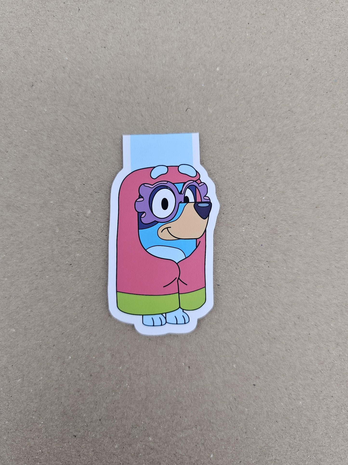 Bluey Magnetic Bookmark, Janet Costume, Colorful Cartoon (2.5in)