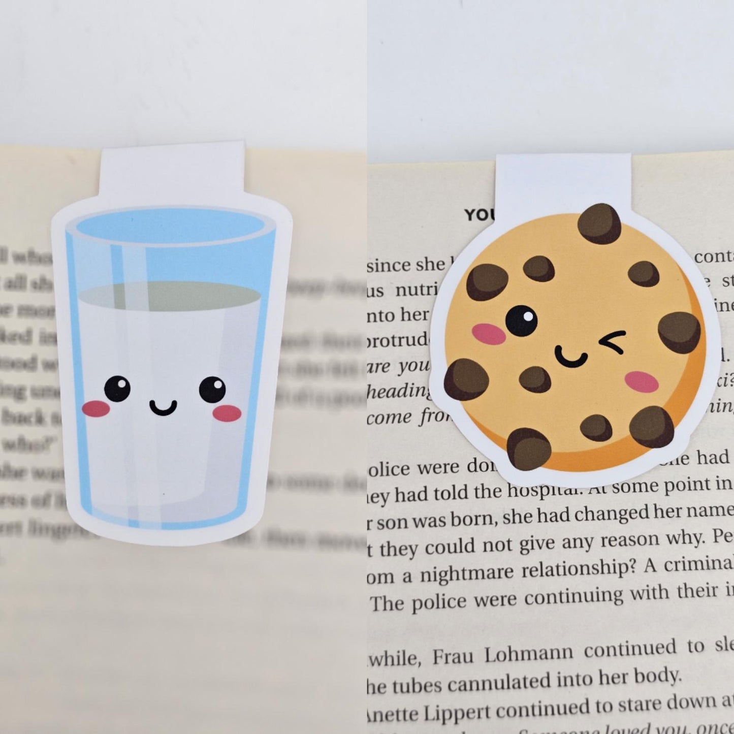 Handmade Magnetic Bookmark - Food Pairs, Bookish Gift